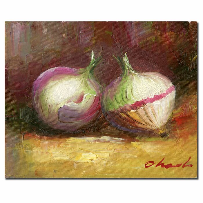 Trademark Art 'Onion Still Life' Painting Print on Canvas | Wayfair